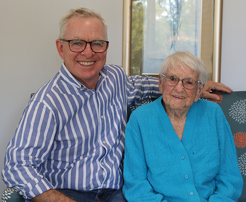 Ellen Cullen and Mayor Mark Johnson