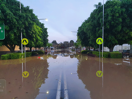 Main Street flooding w