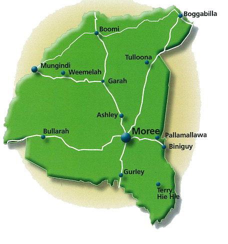 Moree Plains Shire Map
