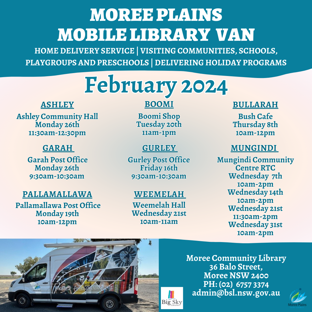 Scheduled of visits of the Mobile Library Van 