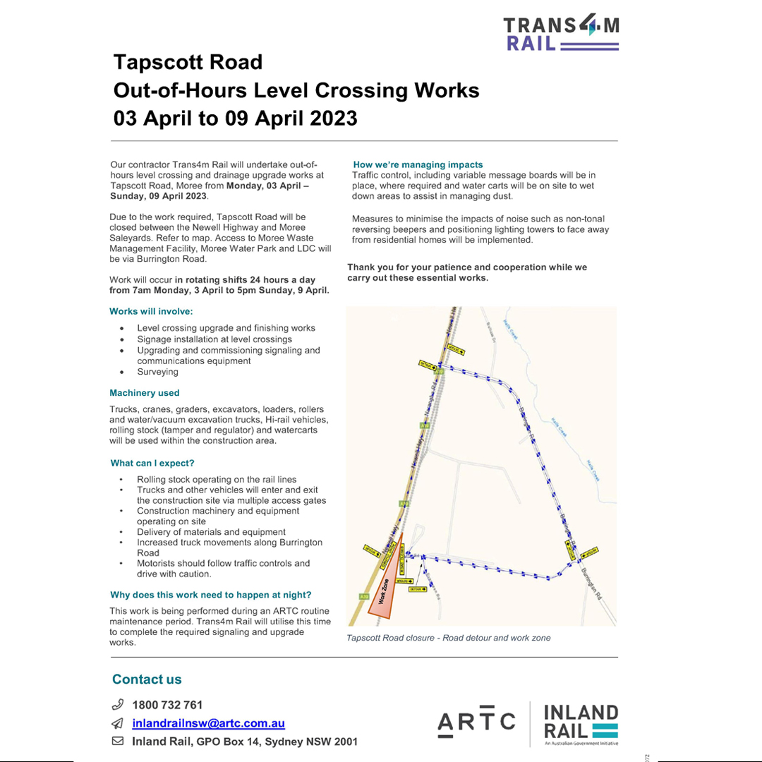 T4MR Community Notification Tapscott Road ss