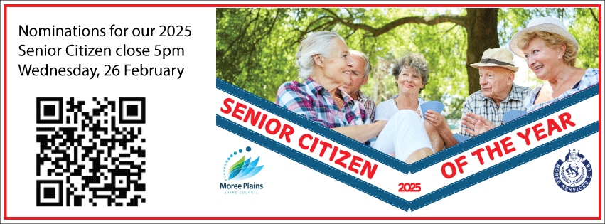 Nominations open for the Moree Plains 2025 Senior Citizen 