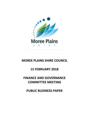 Public Business Paper Finance and Governance Committee Meeting 15 February 2018