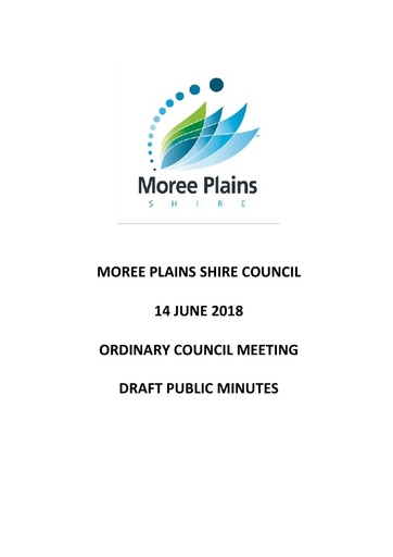 2018 06 14 DRAFT Public Minutes Ordinary Council Meeting