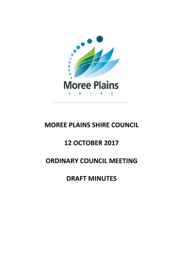 Draft Minutes Ordinary Council Meeting 12 October 2017