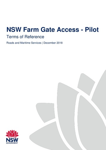 Report 9 Attachment 12   Farm Gate Access Pilot   Terms of Reference Dec18 2019 01 24