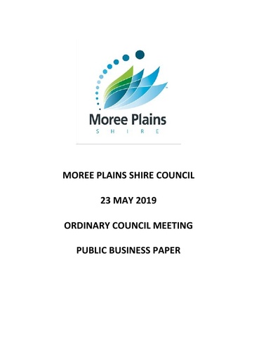 Public Business Paper Ordinary Council Meeting 23 May 2019