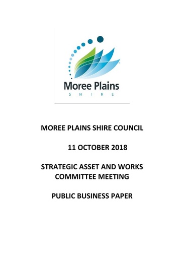 Public Business Paper Strategic Asset and Works Committee Meeting 11 October 2018