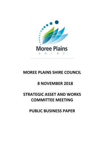 Public Business Paper Strategic Asset and Works Committee Meeting 8 November 2018