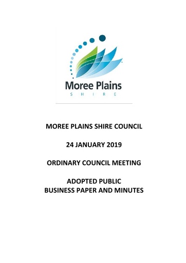 Adopted Public Business Paper  Minutes 24 January 2019 Ordinary Council Meeting 24 January 2019