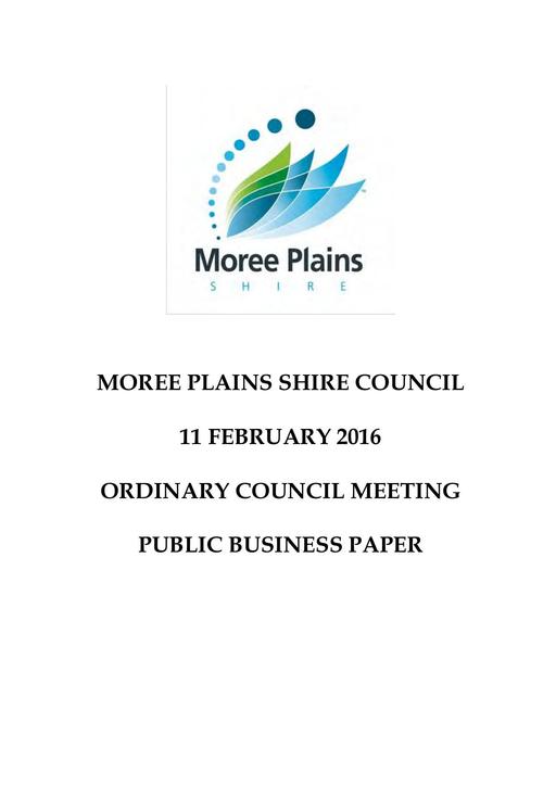 February 11 2016   Public Business Paper Ordinary Council Meeting