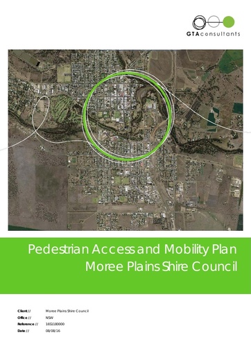 Moree Pedestrian Access and Mobility Plan PAMP