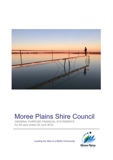 1  Annual Financial Statements 2017 18   Moree Plains Shire Council