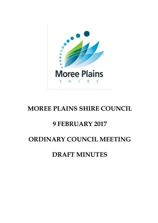 Draft Minutes 9 February 2017 Ordinary Council Meeting