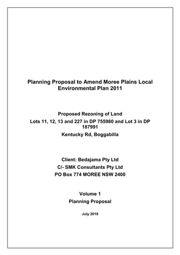 Ordinary Council Meeting   Proposed Rezoning of Land   13 December 2018