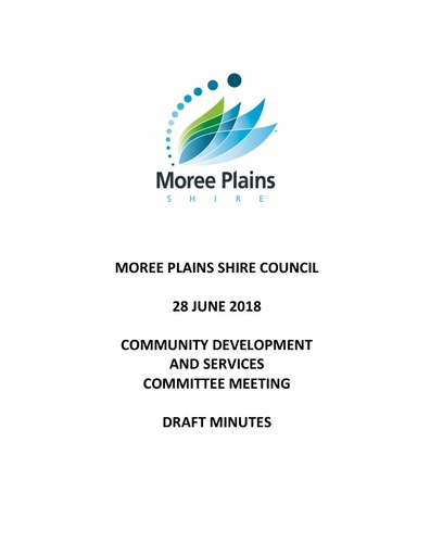 Draft Minutes 28 June  2018 Community Development and Services Committee