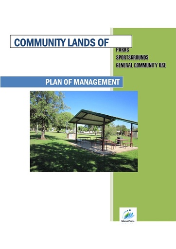 Attachment 4   Plan of Management Community Land Moree Plains Shire (Cro