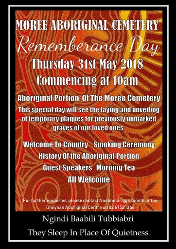 Moree Aboriginal Cemetery Remembrance Day 2018