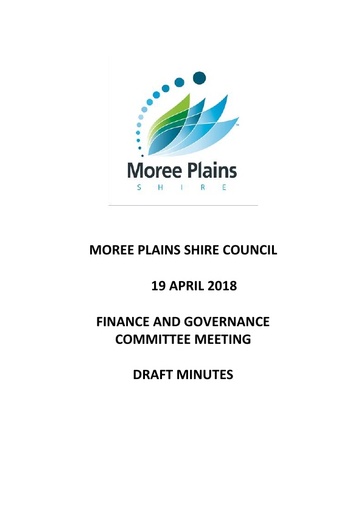 Draft Minutes 19 April 2018 Finance and Governance Committee Meeting