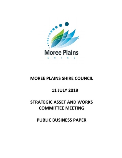 Public Business Paper Strategic Asset and Works Committee Meeting 11 July 2019