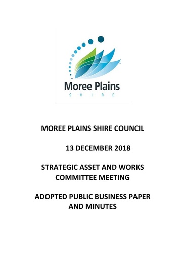 Adopted Public Business Paper  Minutes Strategic Asset and Works Committee Meeting 13 December 2018