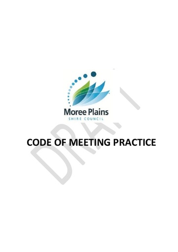 A1 Draft Code of Meeting Practice v1