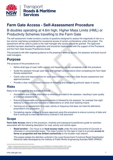 Report 9 Attachment 14   Farm Gate Access   Procedure and Checklist Dec 18 2019 01 24