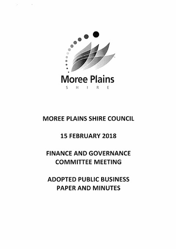 2018 02 15 Adopted Business paper and minutes Finance and Governance committee meeting February 15 2018