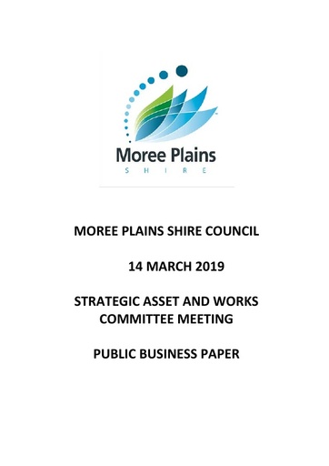 Public Business Paper Strategic Asset and Works Committee Meeting 14 March 2019