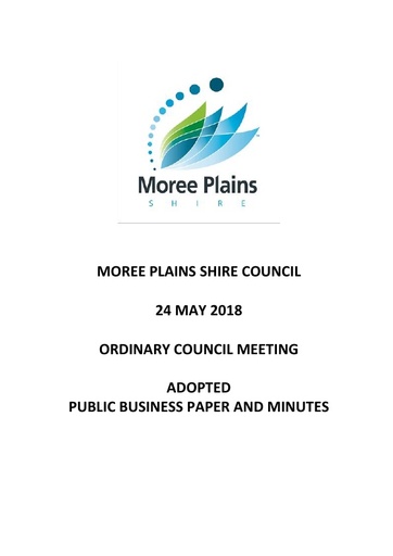 Adopted Public Minutes and Business Paper Ordinary Council Meeting 24 May 2018