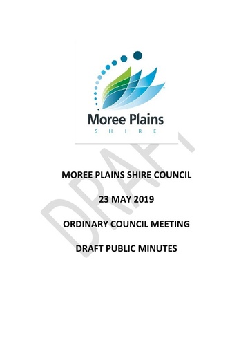 Draft Public Minutes Ordinary Council Meeting 23 May 2019